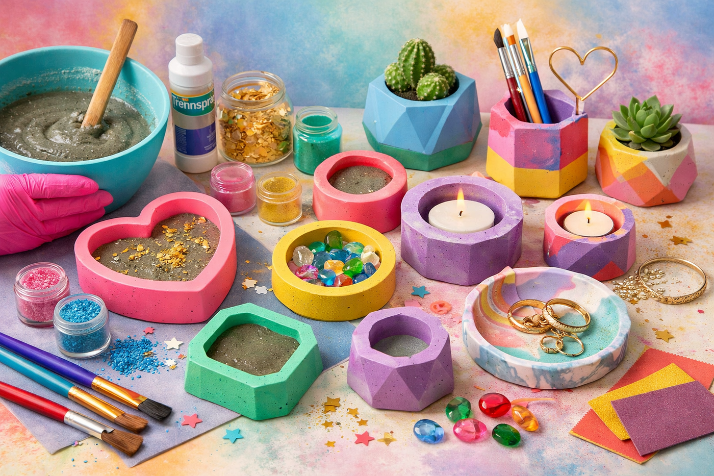 Kreativ mit Beton – Formengießen leicht gemacht