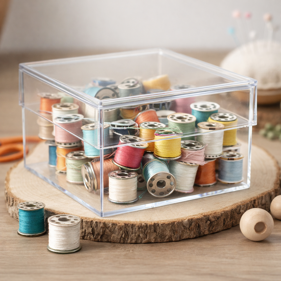 Acryl-Dose eckig 75×75×50 mm – moderne DIY-Box