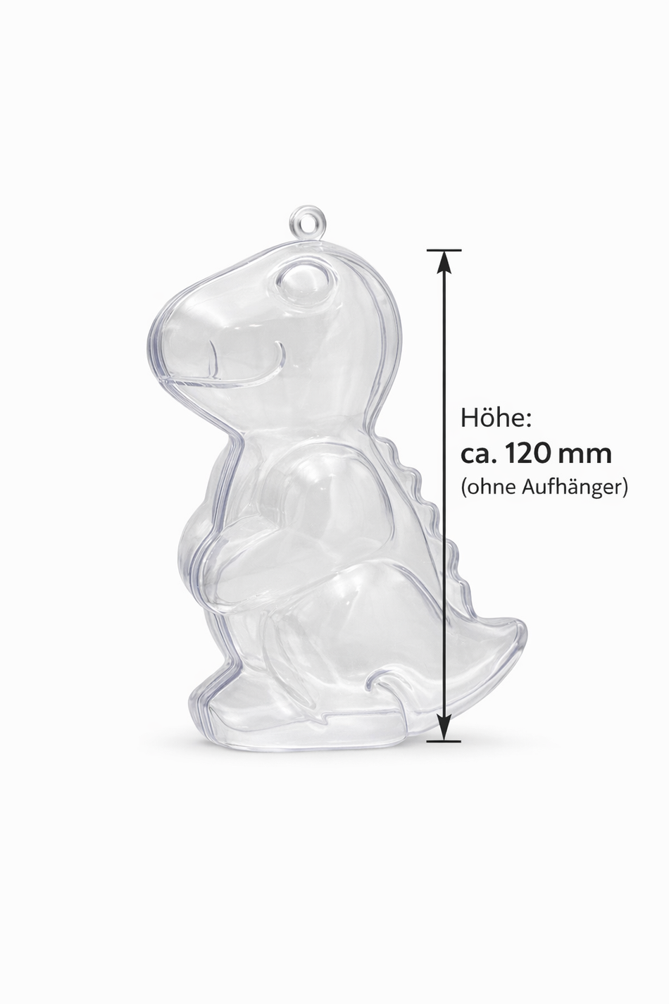 Acryl-Dinosaurier 120 mm – befüllbare DIY-Bastelfigur