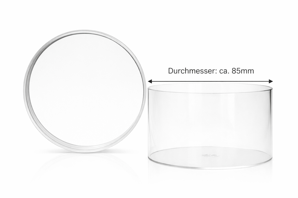 Acryl-Dose rund Ø 85 mm · Höhe 50 mm – vielseitige DIY-Dose zum Befüllen