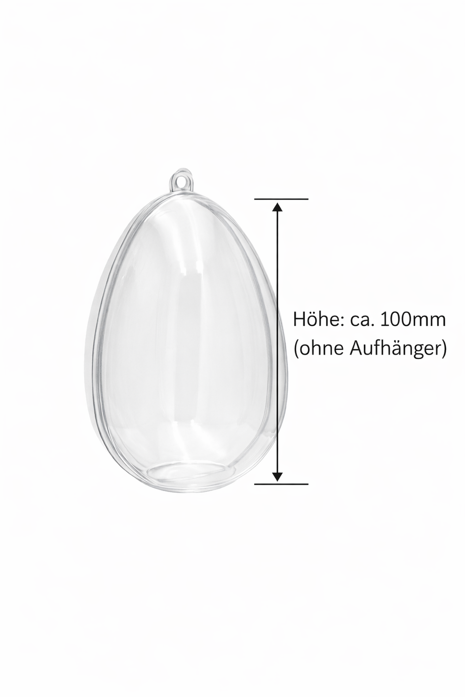 Acryl-Ei 100 mm – stehendes DIY-Ei mit Standfläche