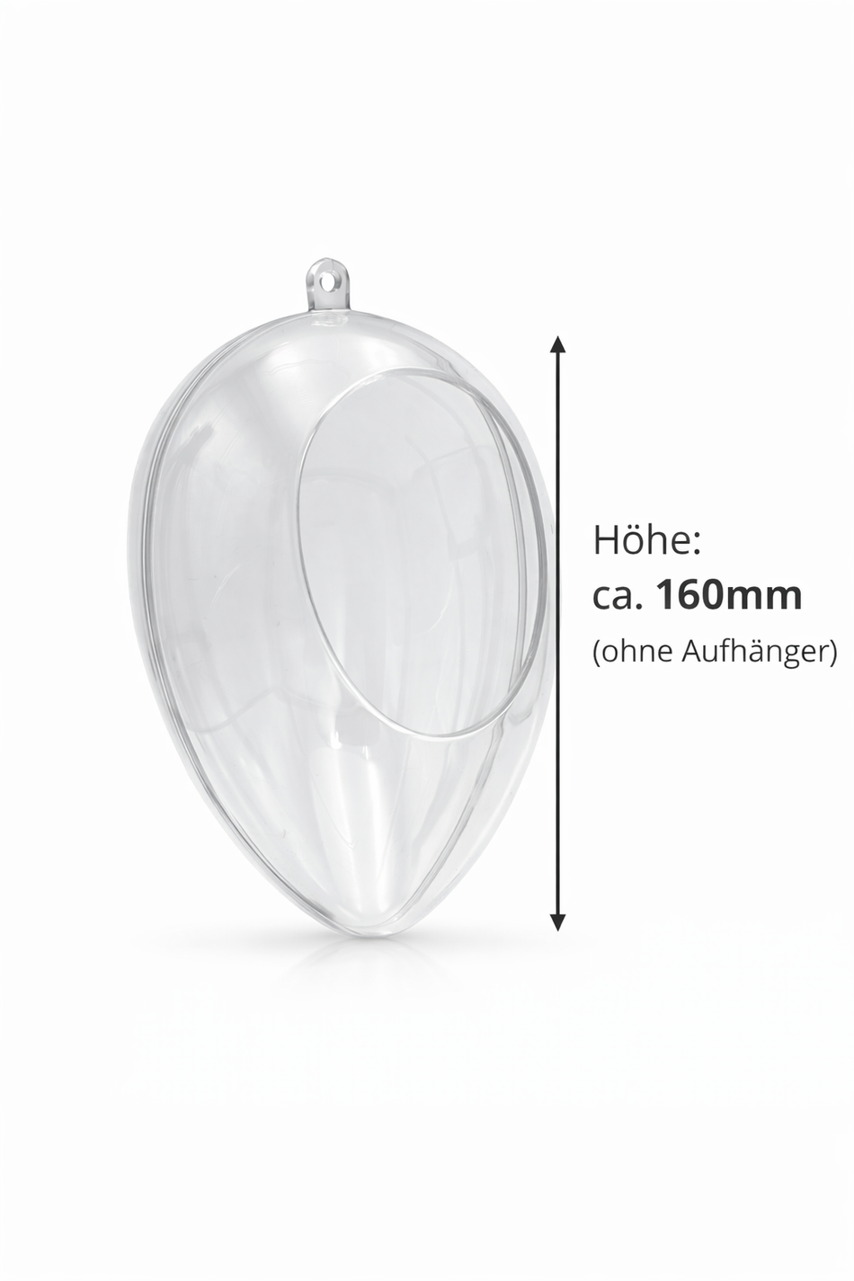 Acryl-Floristikei 160 mm – bepflanzbares Deko-Ei mit großer Öffnung