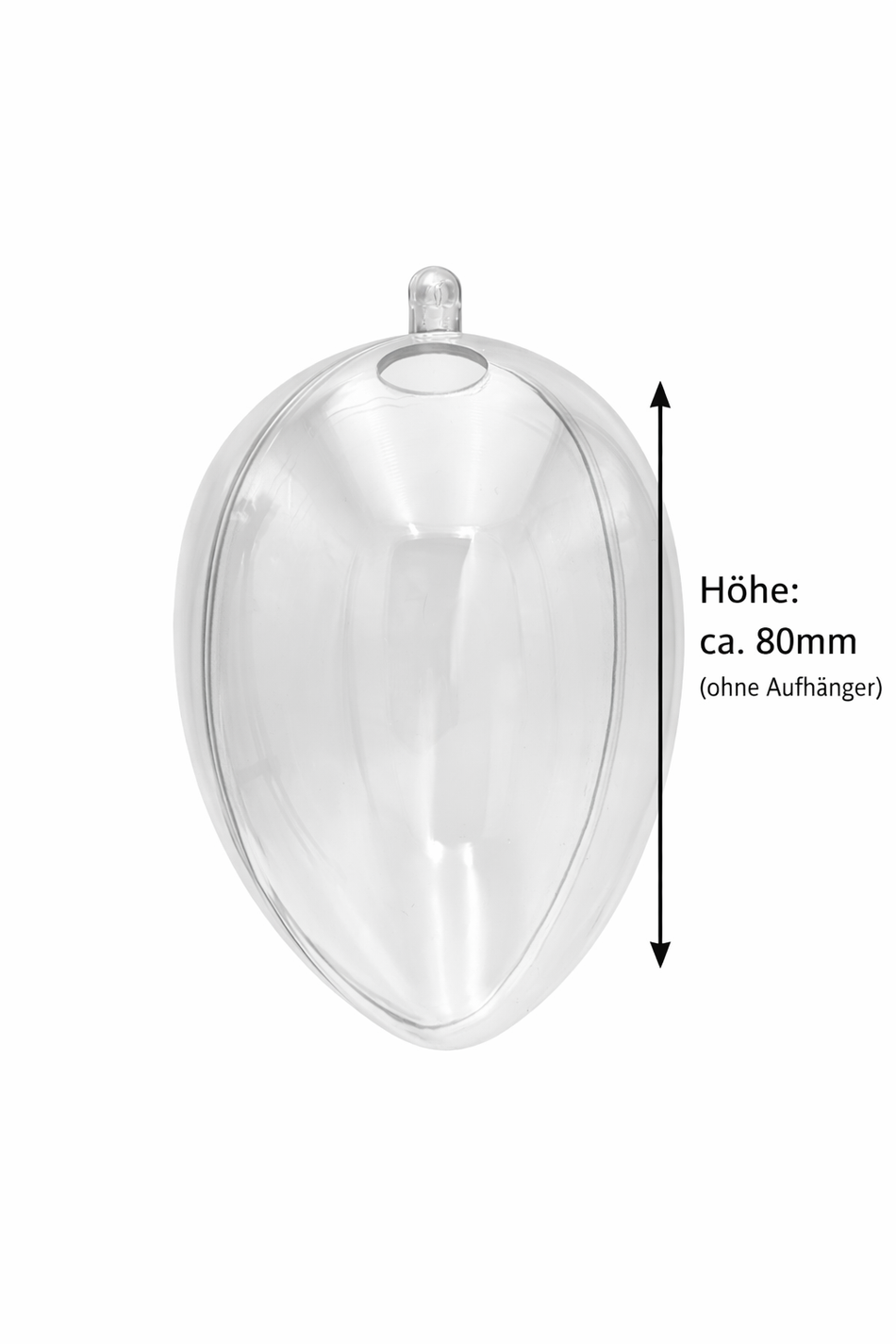 Acryl-Ei 80 mm mit Loch (15 mm) – DIY-Ei für feine Lichtdekorationen