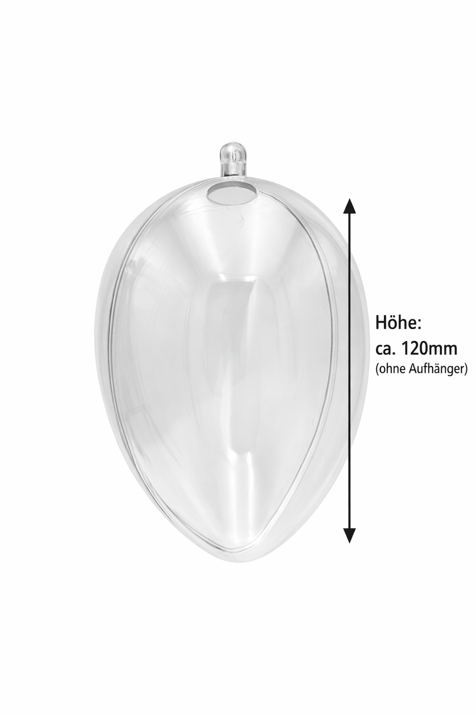 Acryl-Ei 120 mm mit Loch – dekoratives DIY-Ei mit Raum für Kreativität