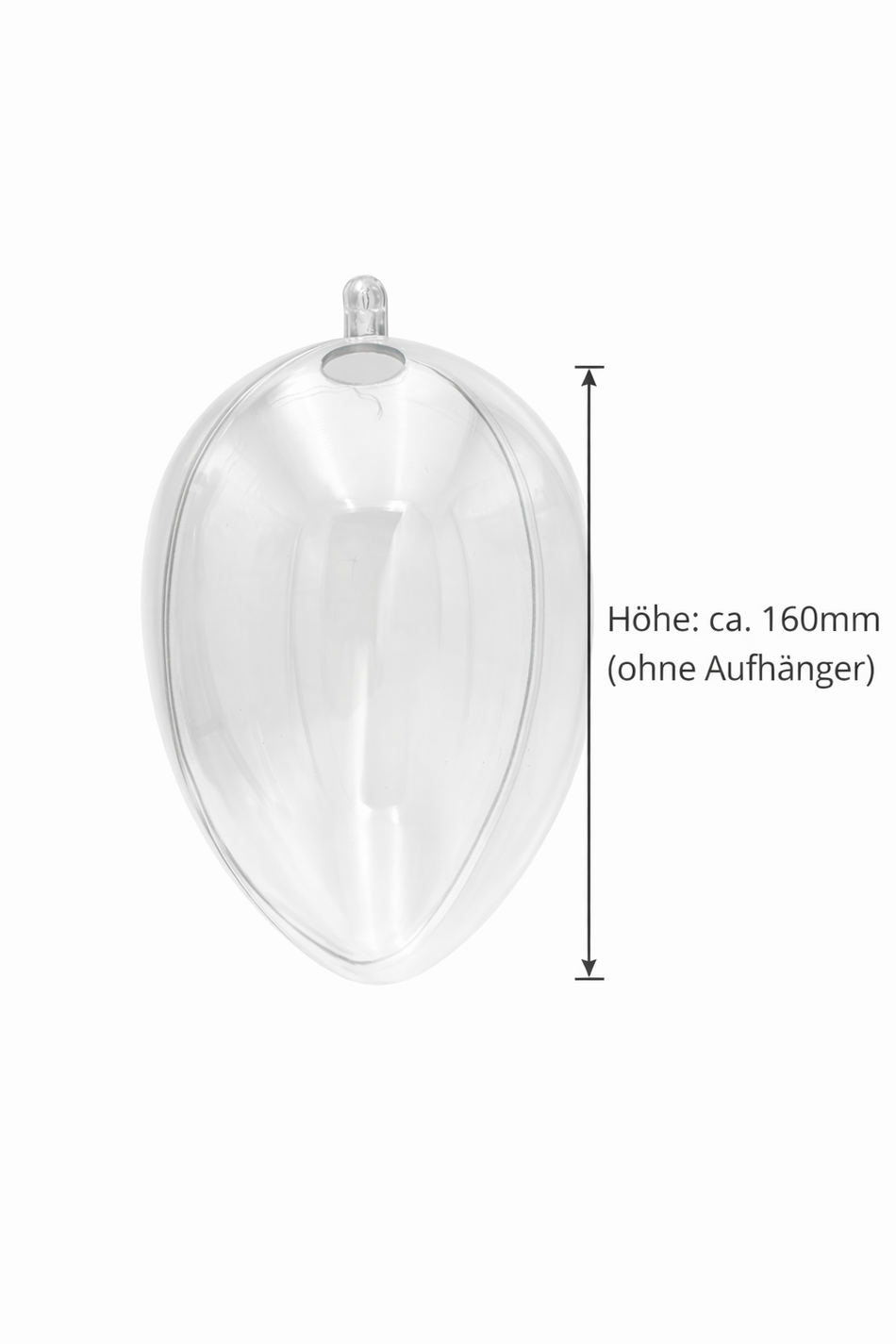 Acryl-Ei 160 mm mit Loch – maximale Präsenz für kreative Projekte