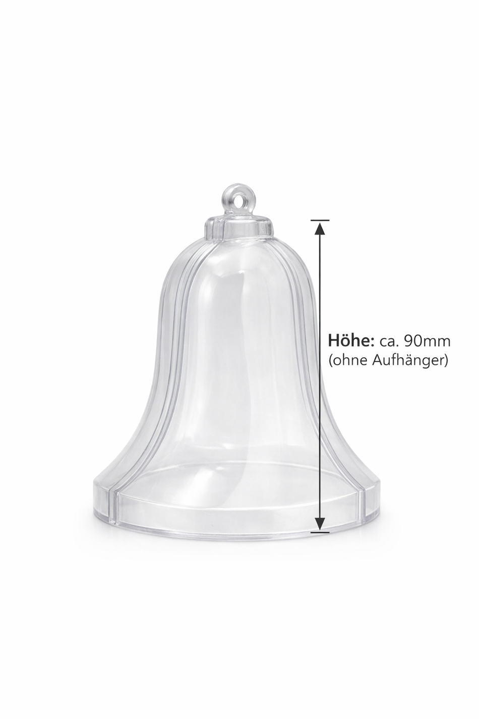 Acryl-Glocke 90 mm – befüllbare Deko- & Bastelfigur