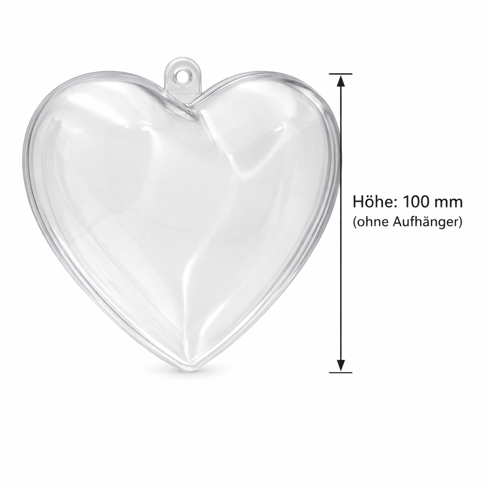 Acryl-Herz 100 mm – klassisches DIY-Herz