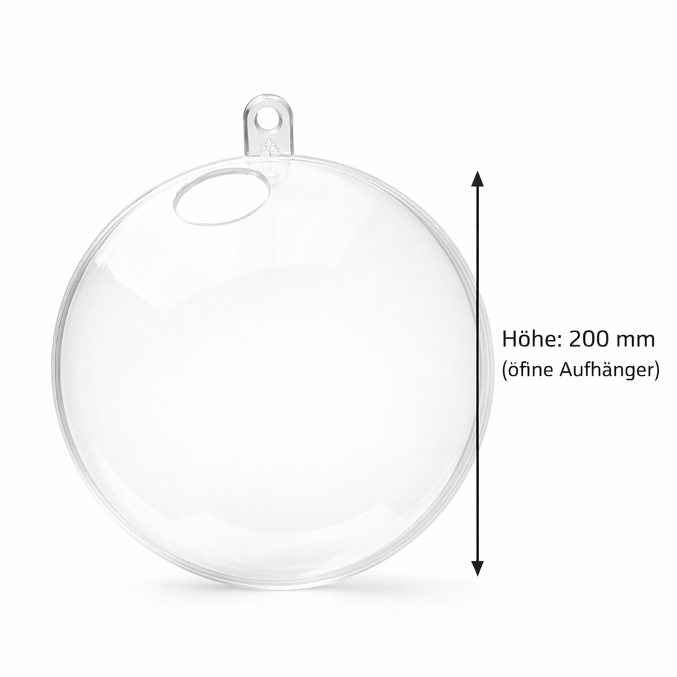 Acryl-Kugel 200 mm mit Loch – XXL-Dekoration