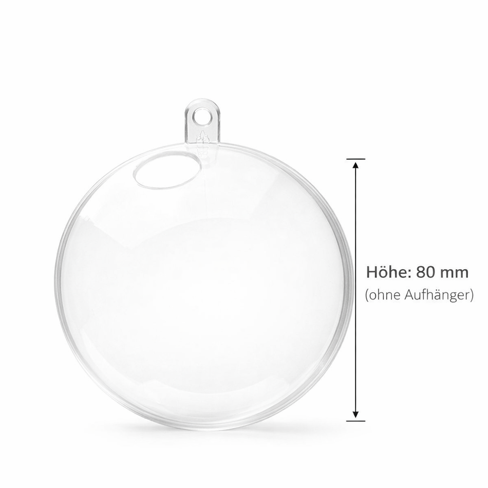 Acryl-Kugel 80 mm mit Loch (15 mm) – ideal für Lichterketten