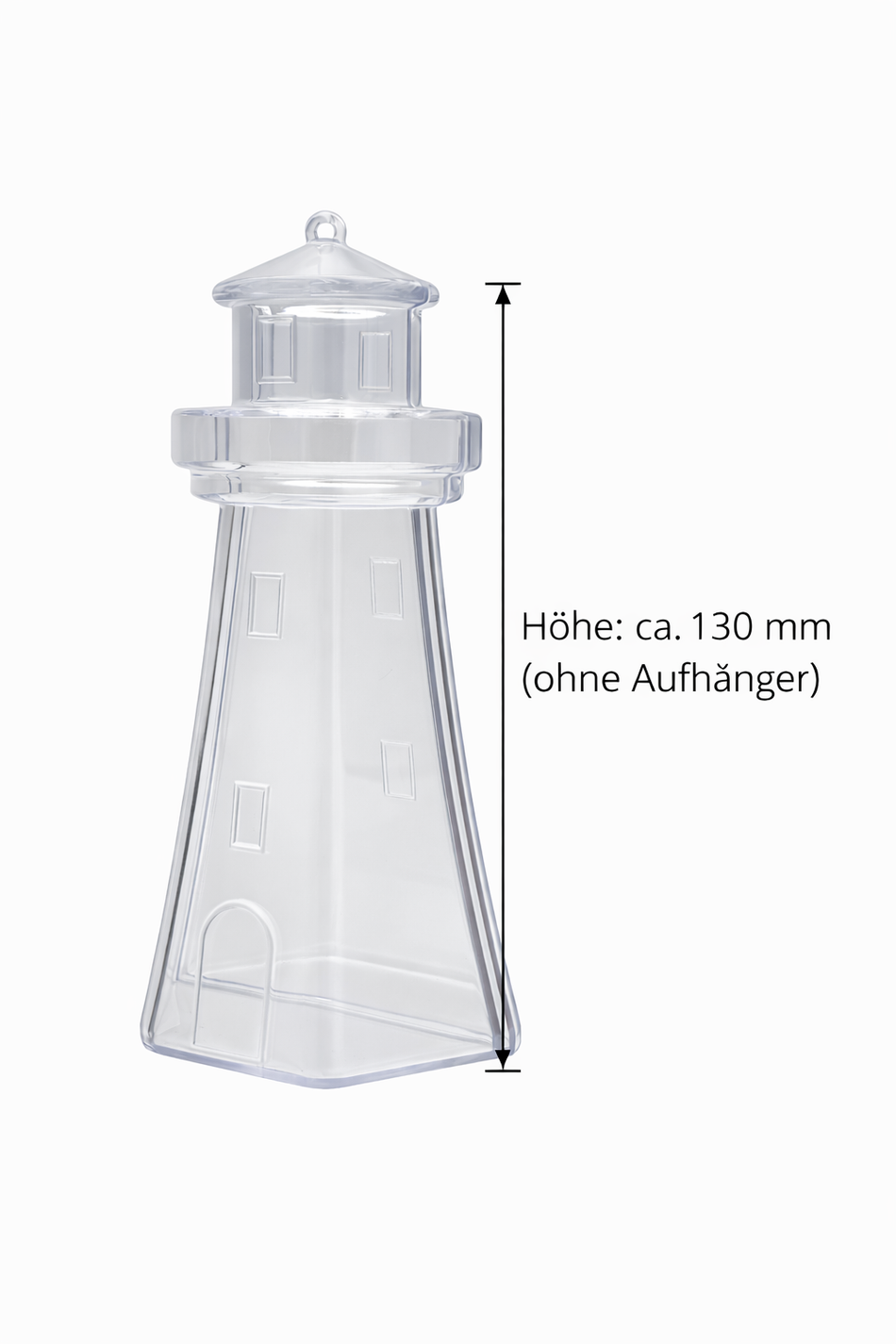 Acryl-Leuchtturm 130 mm – maritime DIY-Dekoration