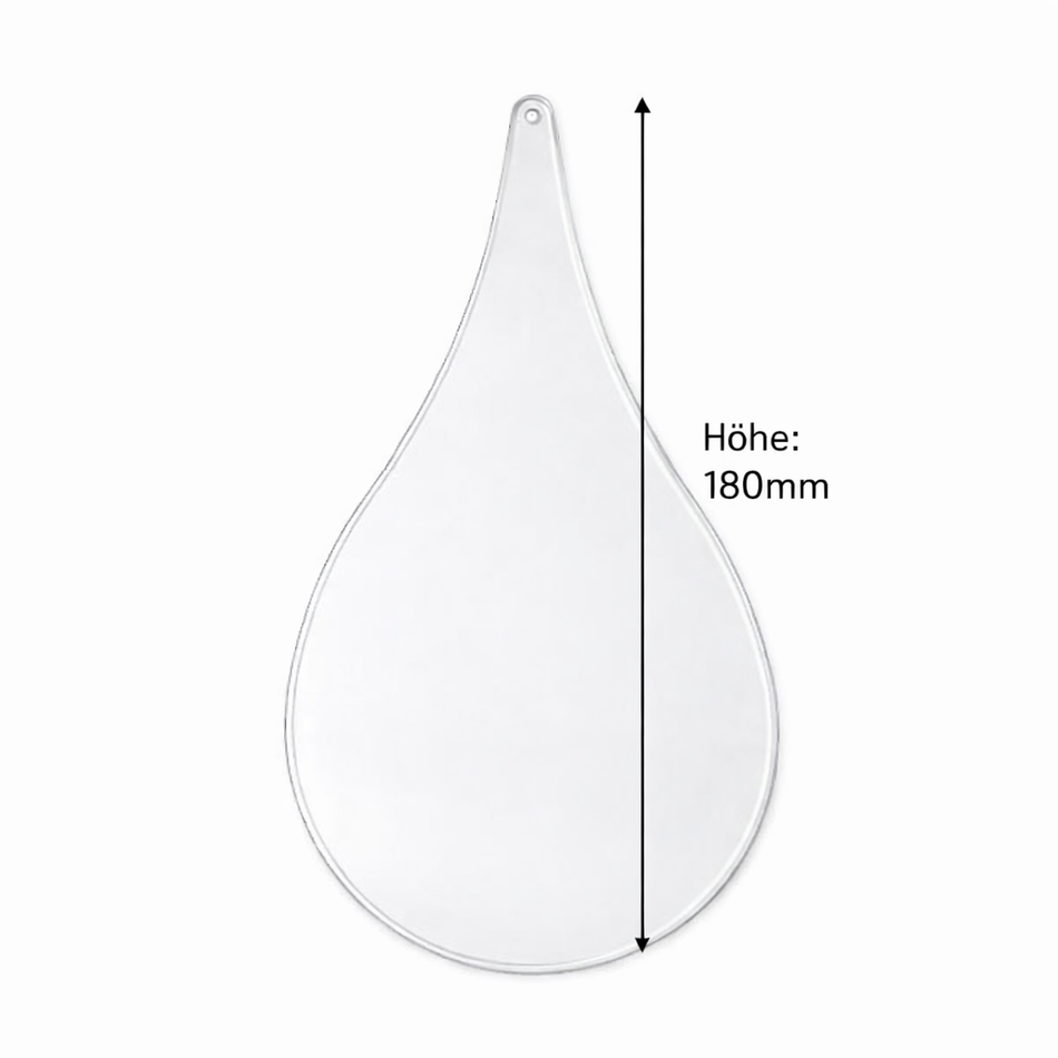 Acryl-Separateur Tropfen · Höhe 180 mm – Trennscheibe für Tropfen